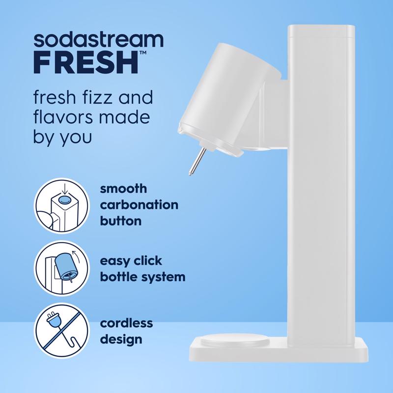 SodaStream Fresh White 1 L Sparkling Water Maker Kit