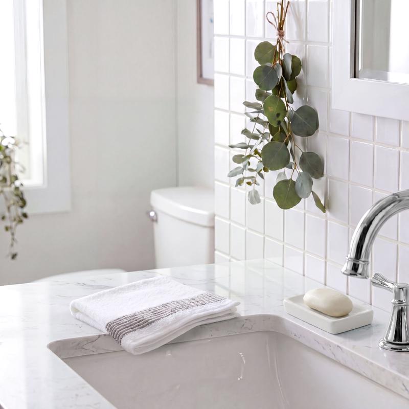 Core Home White Textile Washcloth 1 pc