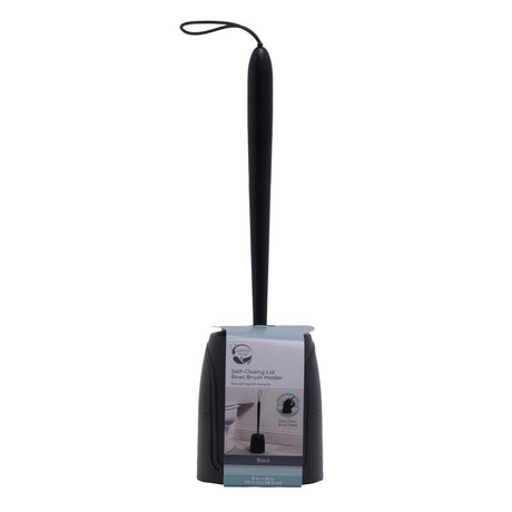 Zenna Home Toilet Bowl Brush & Holder Black