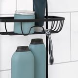 Zenna Home 24.25 in. H X 11 in. W X 4.5 in. L Matte Black Shower Caddy