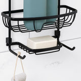 Zenna Home 24.25 in. H X 11 in. W X 4.5 in. L Matte Black Shower Caddy