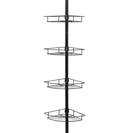 Zenna Home 97 in. H X 11.5 in. W X 11.5 in. L 4-Shelf Corner Shower Caddy
