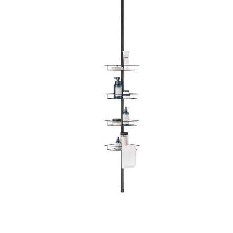 Zenna Home 97 in. H X 11.5 in. W X 11.5 in. L 4-Shelf Corner Shower Caddy