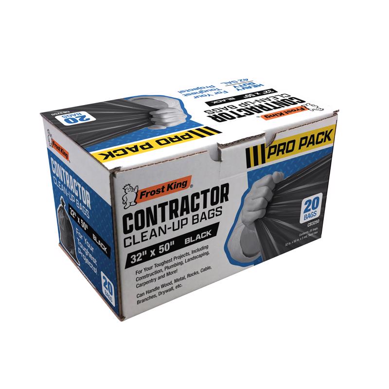 Frost King 3MIL 42 gal Contractor Bags Twist Tie 20 pk