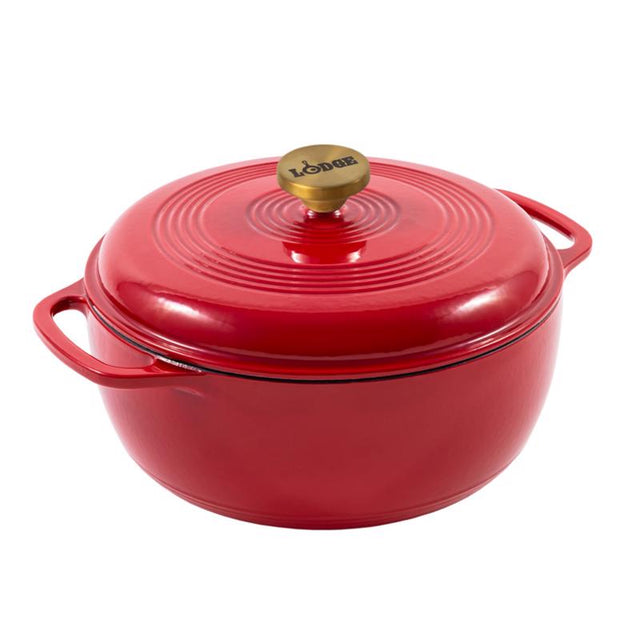 Lodge Porcelain Enamel Dutch Oven 10.5 in. 6 qt Red