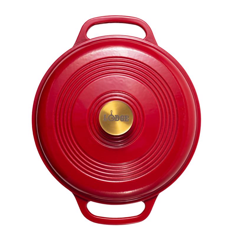 Lodge Porcelain Enamel Dutch Oven 10.5 in. 6 qt Red