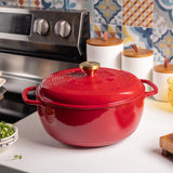 Lodge Porcelain Enamel Dutch Oven 10.5 in. 6 qt Red