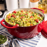 Lodge Porcelain Enamel Dutch Oven 10.5 in. 6 qt Red
