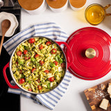 Lodge Porcelain Enamel Dutch Oven 10.5 in. 6 qt Red