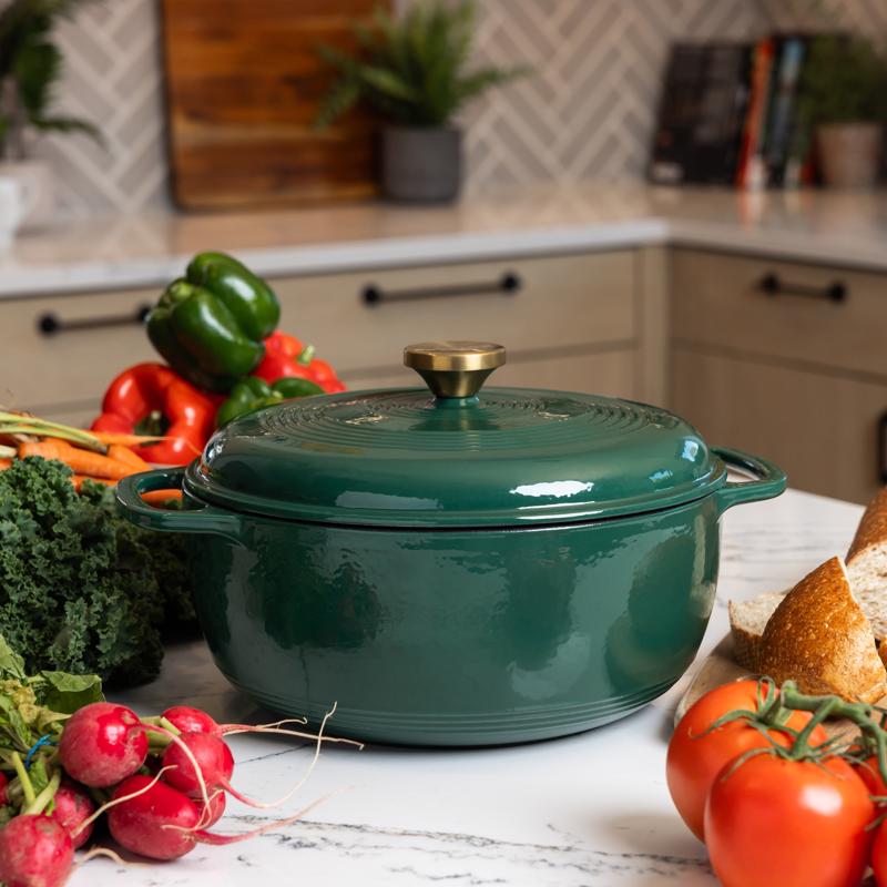 Lodge Porcelain Enamel Dutch Oven 10.5 in. 6 qt Green