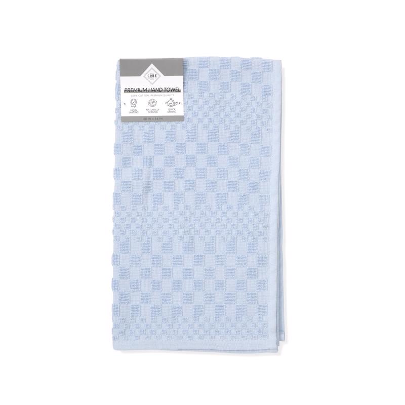 Core Home Blue Cotton Checkered Hand Towel 1 pc