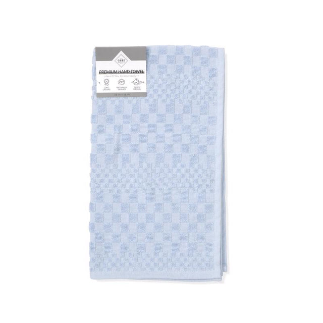 Core Home Blue Cotton Checkered Hand Towel 1 pc