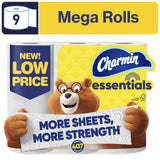 Charmin Essentials Toilet Paper 9 Rolls 407 sheet