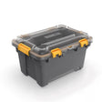 Ezystorage Bunker 5 gal Gray/Yellow Storage Bin 9.8 in. H X 13.2 in. W X 17.5 in. D Stackable