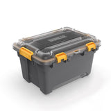 Ezystorage Bunker 5 gal Gray/Yellow Storage Bin 9.8 in. H X 13.2 in. W X 17.5 in. D Stackable