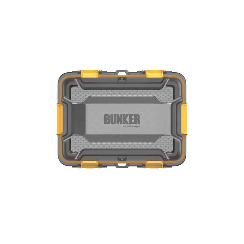 Ezystorage Bunker 5 gal Gray/Yellow Storage Bin 9.8 in. H X 13.2 in. W X 17.5 in. D Stackable