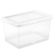 Sterilite 20 qt Clear/White Storage Box 9 in. H X 11.25 in. W X 16.5 in. D Stackable