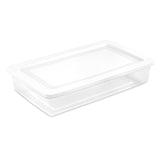 Sterilite 41 qt Clear/White Storage Box 12 in. H X 16.625 in. W X 23.125 in. D Stackable