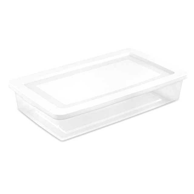 Sterilite 41 qt Clear/White Storage Box 12 in. H X 16.625 in. W X 23.125 in. D Stackable