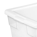 Sterilite 16 qt Clear/White Storage Box 7 in. H X 16-3/4 in. W X 11-7/8 in. D Stackable