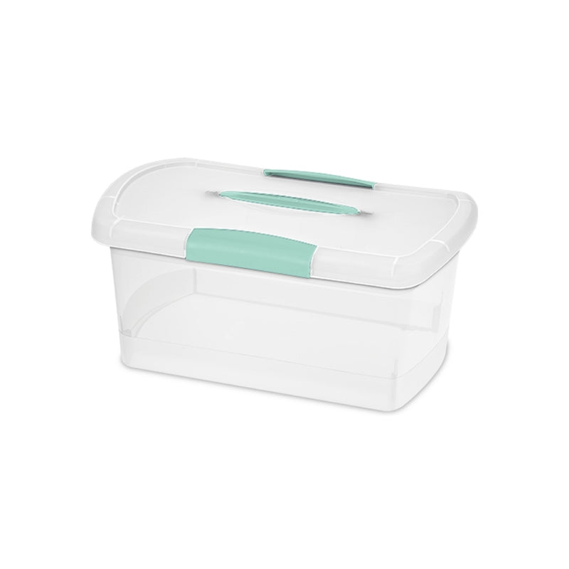 Sterilite 1.7 cu ft Blue/Clear Storage Box 7.125 in. H X 9.75 in. W X 15.25 in. D Stackable