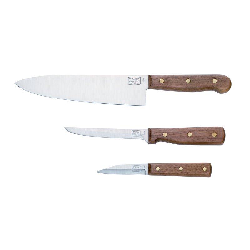 KNIFE 3PC WALNUT CHICAGO