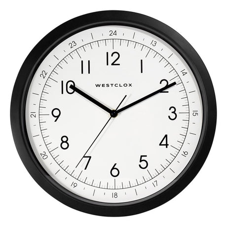 WALL CLOCK 14" BLK/WH