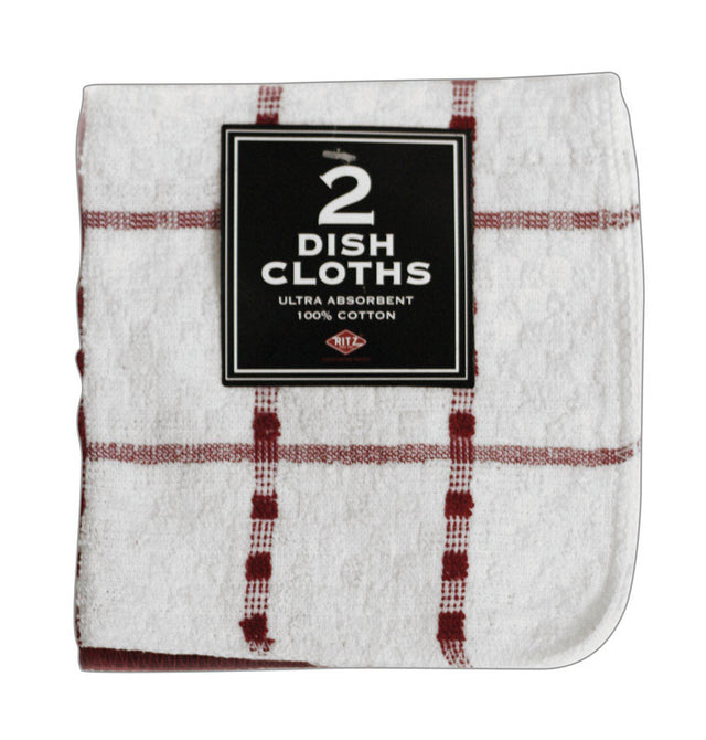 DISH CLOTH PAPRIKA 2-PK