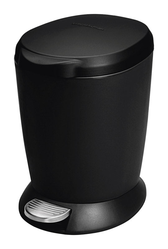 STEP-ON WASTE CAN 6L BLK