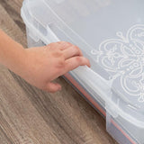 IRIS 24 qt Clear Craft Case 6.13 in. H X 17.2 in. W X 15.29 in. D Stackable