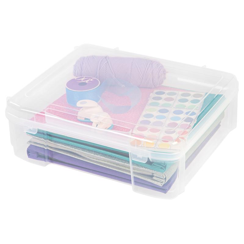 IRIS 24 qt Clear Craft Case 6.13 in. H X 17.2 in. W X 15.29 in. D Stackable