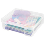 IRIS 24 qt Clear Craft Case 6.13 in. H X 17.2 in. W X 15.29 in. D Stackable