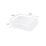 IRIS 24 qt Clear Craft Case 6.13 in. H X 17.2 in. W X 15.29 in. D Stackable