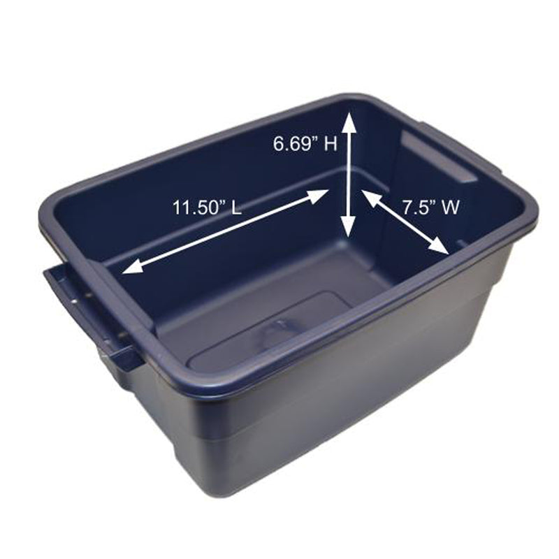 Rubbermaid Roughneck 3 gal Black/Gray Storage Box 7 in. H X 10.3 in. W X 15.687 in. D Stackable