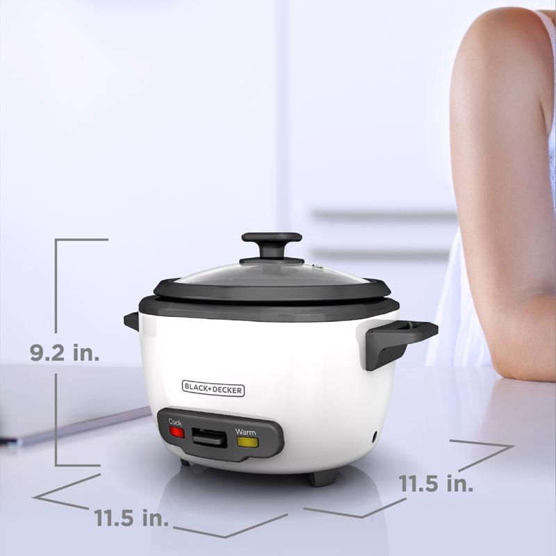 Black+Decker White 16 cups Programmable Rice Cooker