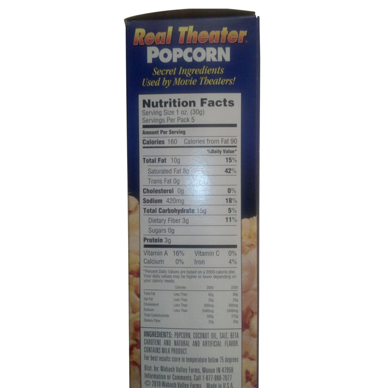 Wabash Valley Farms Real Theater Butter Popcorn 27.5oz. oz Boxed