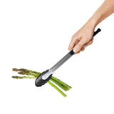 OXO Good Grips Silver/Black Stainless Steel Tongs