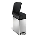 Simplehuman 10 L Silver Plastic/Stainless Steel Step-on Wastebasket