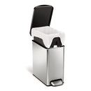 Simplehuman 10 L Silver Plastic/Stainless Steel Step-on Wastebasket