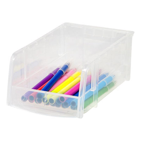 IRIS Clear Storage Bin 3 in. H X 4.5 in. W X 7.5 in. D Stackable