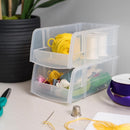 IRIS Clear Storage Bin 3 in. H X 4.5 in. W X 7.5 in. D Stackable