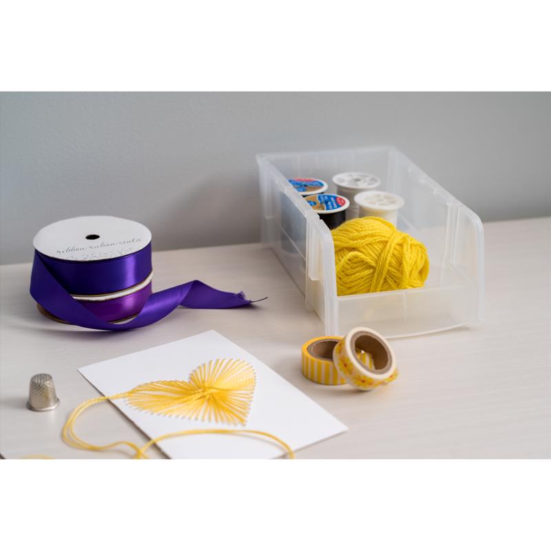 IRIS Clear Storage Bin 3 in. H X 4.5 in. W X 7.5 in. D Stackable