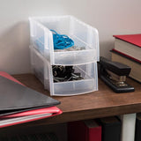 IRIS Clear Storage Bin 3 in. H X 4.5 in. W X 7.5 in. D Stackable