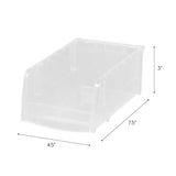 IRIS Clear Storage Bin 3 in. H X 4.5 in. W X 7.5 in. D Stackable