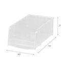 IRIS Clear Storage Bin 3 in. H X 4.5 in. W X 7.5 in. D Stackable