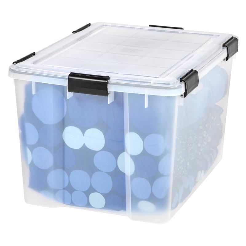 IRIS Weatherpro 46 qt Clear Storage Box 11.75 in. H X 15.75 in. W X 19.7 in. D Stackable