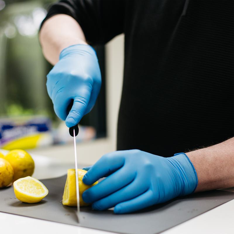 X3 Nitrile Disposable Gloves Large Blue Powder Free 100 pk