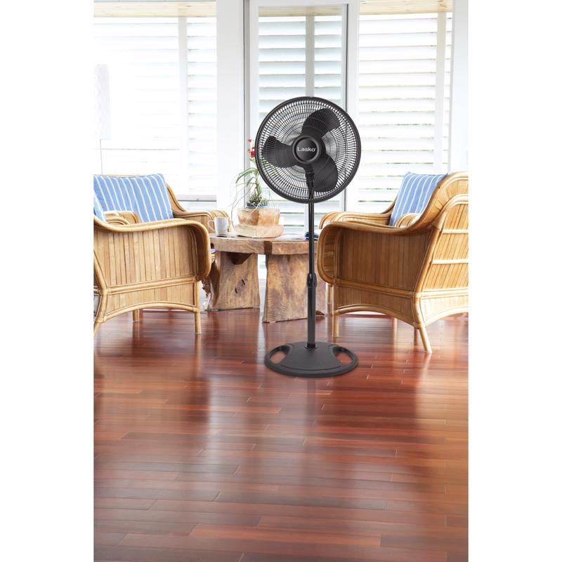 Lasko 47 in. H X 16 in. D 3 speed Oscillating Pedestal Fan