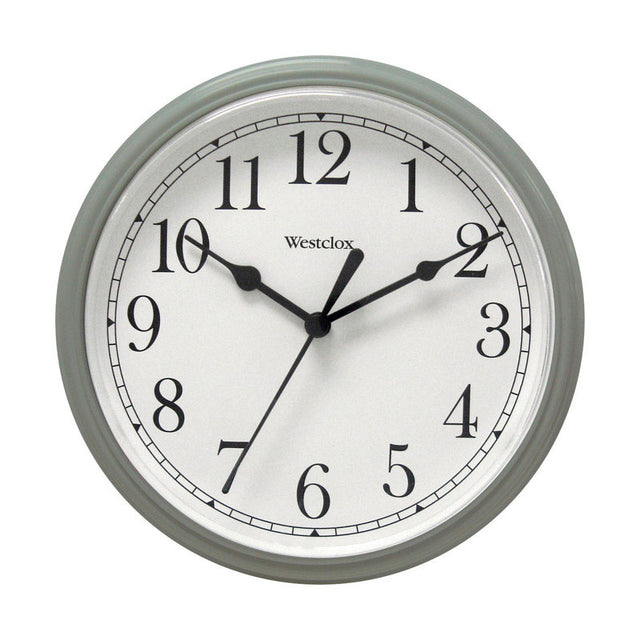 RND SILVER WALL CLOCK9"