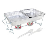 Sterno 20.88 in. W X 3.25 in. L Buffet Set Silver 8 pc